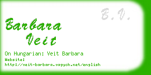 barbara veit business card